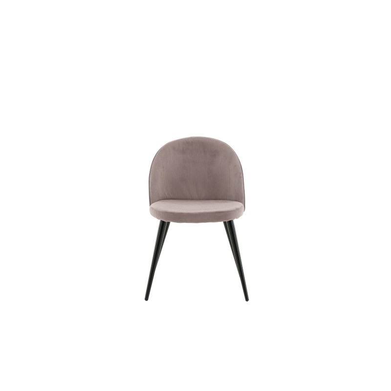 Velvet Matstol 2-pakk - Manchester - Svart / Gammelrosa