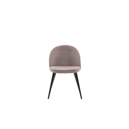 Velvet Matstol 2-pakk - Manchester - Svart / Gammelrosa