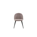 Velvet Matstol 2-pakk - Manchester - Svart / Gammelrosa
