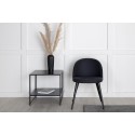 Velvet Dining Chiar 2-pakk - Mustad jalad - Must kangas