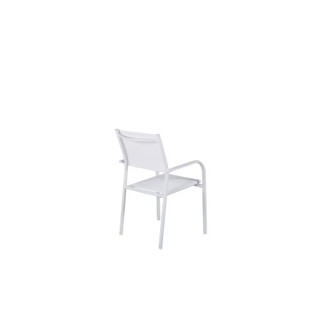 Santorini tugitool (virnastatav) 2-pakk - Valge Alu / Valge Textilene