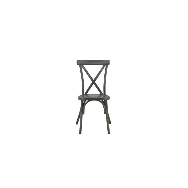 Söögitool Tablas 2-pakendis alumiinium - must 