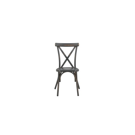 Söögitool Tablas 2-pakendis alumiinium - must 
