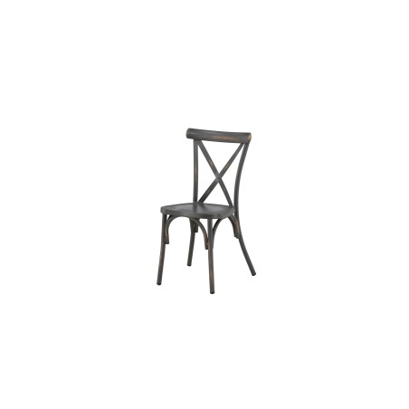 Söögitool Tablas 2-pakendis alumiinium - must 