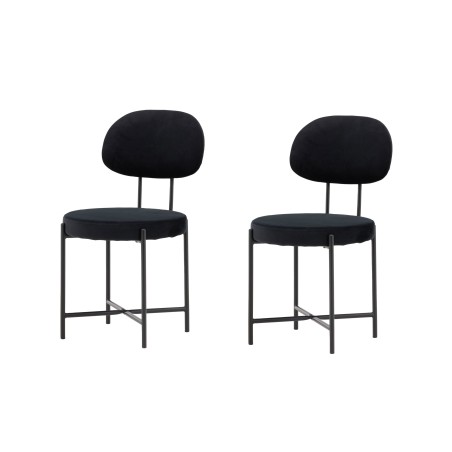 Stella söögitool 2-pakk - Must / Black Velvet