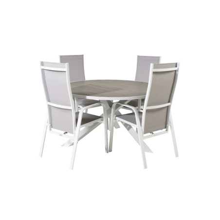 Parma laud ø 140 - valge/hall - Copacabana toolid - valge/hall 4