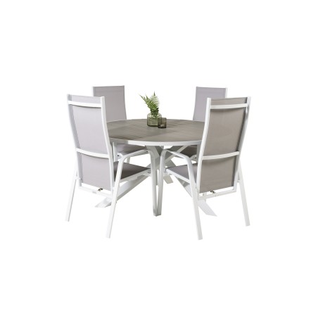 Parma laud ø 140 - valge/hall - Copacabana toolid - valge/hall 4