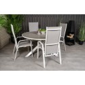 Parma laud ø 140 - valge/hall - Copacabana toolid - valge/hall 4