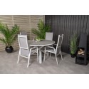 Parma laud ø 140 - valge/hall - Copacabana toolid - valge/hall 4