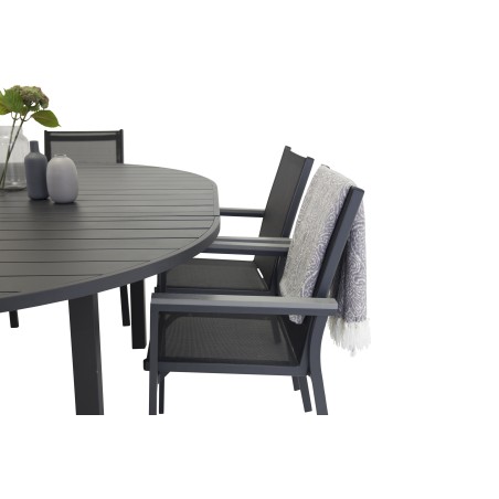 Marbella söögilaud φ140*74 – Svart+Parma Karmstol toolid