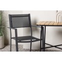Holmbeck Cafetable Steel - must / ristkülikukujuline 55*70*74 + Copacabana virnastatav tool - must/must -2
