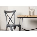 Holmbeck Cafetable Steel - must / ristkülikukujuline 55*70*74 + Tablas söögitoolid alumiinium - must / 2