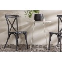 Bacong Cafetable Steel - beež / ümmargune ø60** + Tablas söögitool alumiinium - must / _2
