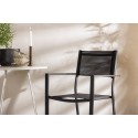 Bacong Cafetable Steel - beež / ümmargune ø60** + Copacabana virnastatav tool - must/must - 2