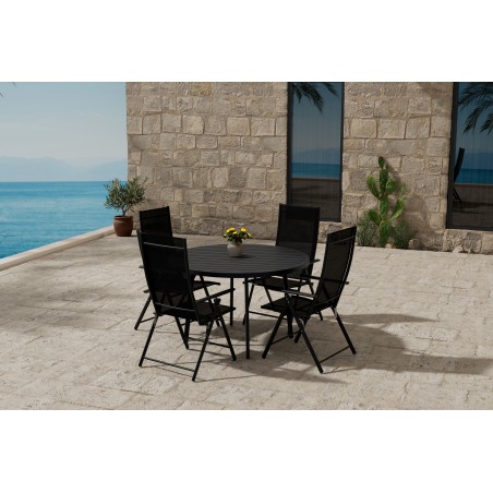 Giardini laud - must koos 4 Levanzo tooliga - must