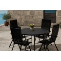Giardini laud - must koos 4 Levanzo tooliga - must