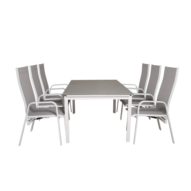 Tasemelaud 160/240 – valge/hall – Copacabana toolid– valge/hall 6