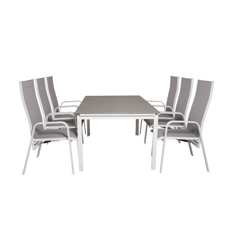 Tasemelaud 160/240 – valge/hall – Copacabana toolid– valge/hall 6