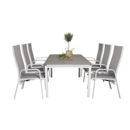 Tasemelaud 160/240 – valge/hall – Copacabana toolid– valge/hall 6