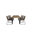 Panama laud 152/210 – Must/Teak+Lindos virnastamistool – Must Alu / Latte Rope_6