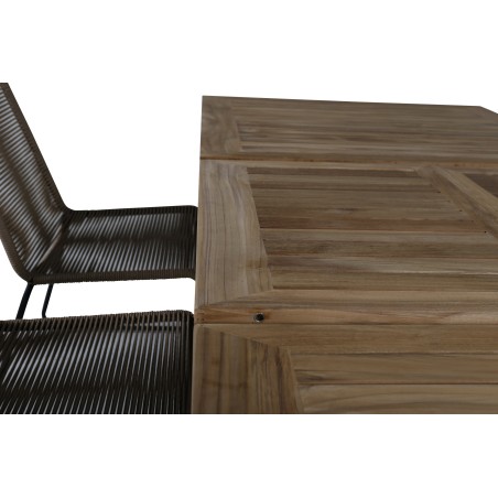 Panama laud 152/210 – Must/Teak+Lindos virnastamistool – Must Alu / Latte Rope_6