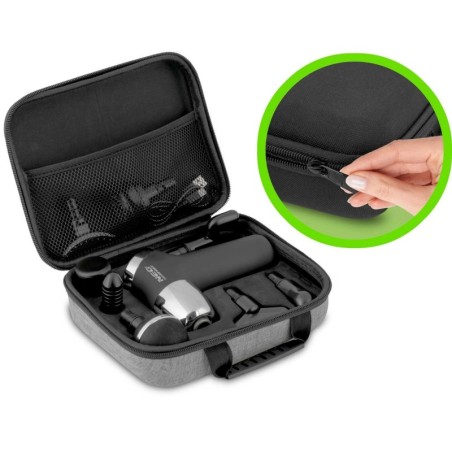 Massaažipüstol 8 otsikuga must | FreshDesign.ee