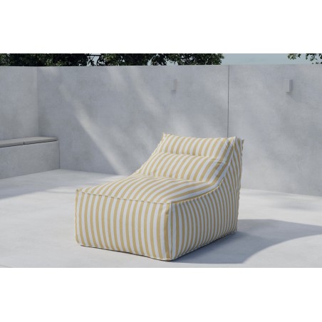 Redang Relaxbag Fabric – valge/kollasetriibuline/118*94*83