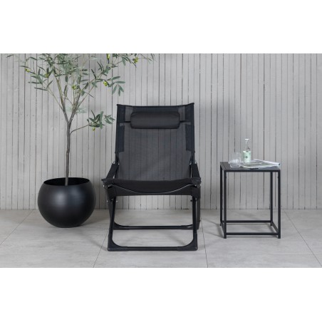 Kokkupandav Sevilla Relax Chair 2-pakk - must raam/must padi
