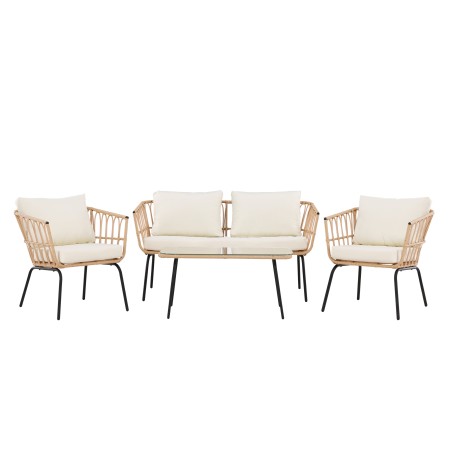 Ortigia Lounge Set aiamööbli komplekt- must / Looduslik rotang