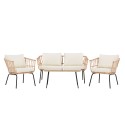 Ortigia Lounge Set aiamööbli komplekt- must / Looduslik rotang