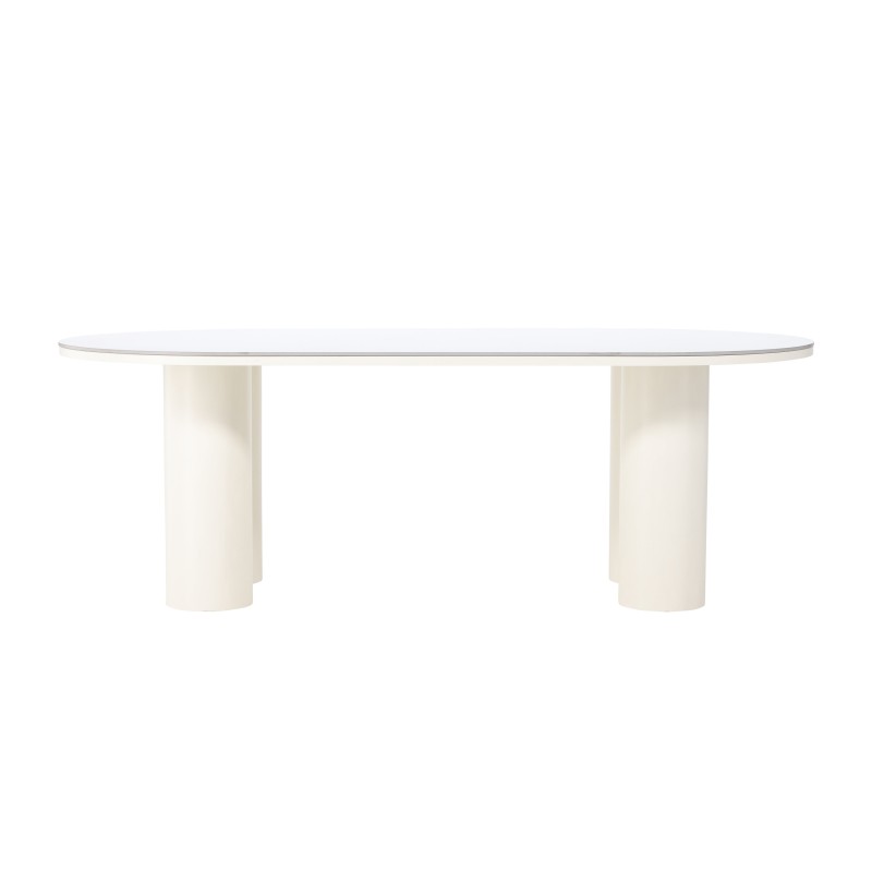 Havstenssundi söögilaud 110x220 – paagutatud kivi / FSC 100%