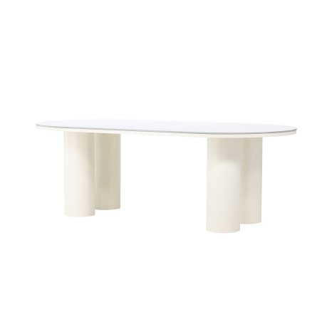 Havstenssundi söögilaud 110x220 – paagutatud kivi / FSC 100%