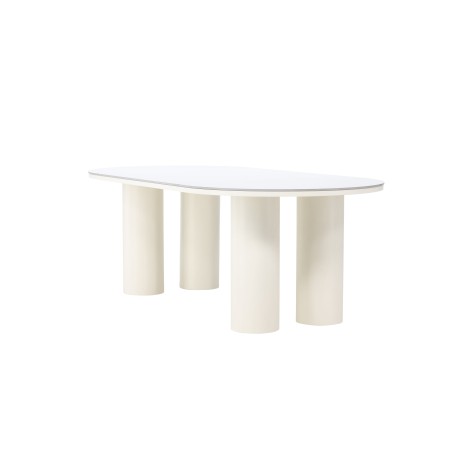Havstenssundi söögilaud 110x220 – paagutatud kivi / FSC 100%