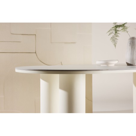 Havstenssundi söögilaud 110x220 – paagutatud kivi / FSC 100%