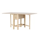 Edward Drop Leaf Laud 150x80 cm - Whitewash 