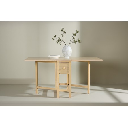 Edward Drop Leaf Laud 150x80 cm - Whitewash 