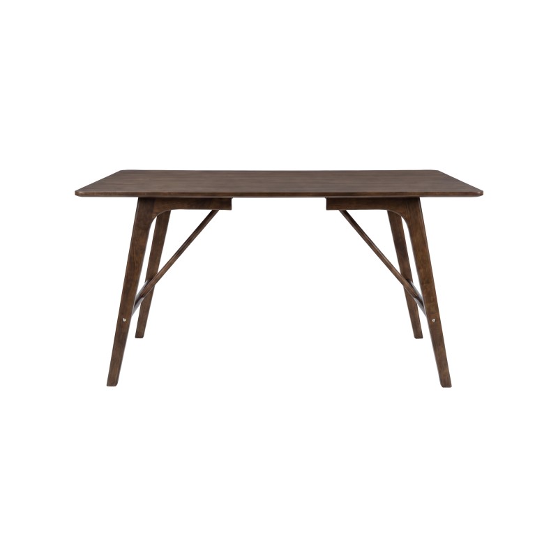 Söögilaud Kaseidon 120x80 cm - Kummipuu / Tumepruun MDF -