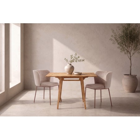 Yakidon söögilaud 60x60 cm - Kummipuu / Oaklook MDF 