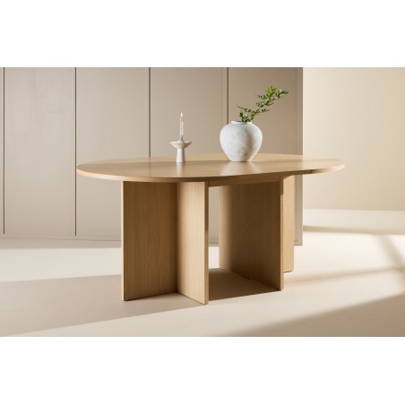 Strada söögilaud 120/170 x 120x74 cm - valgendamine / tammespoon