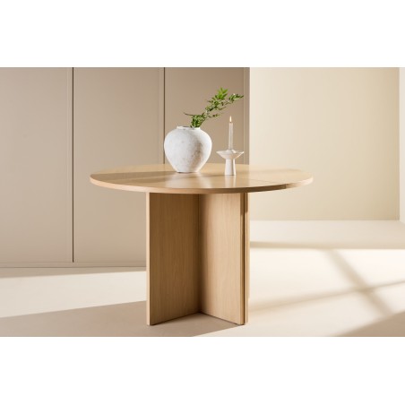 Strada söögilaud 120/170 x 120x74 cm - valgendamine / tammespoon