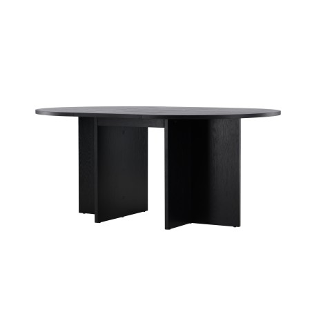 Strada söögilaud 120/170 x120x74 cm - must / tamme spoon