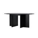 Strada söögilaud 120/170 x120x74 cm - must / tamme spoon