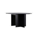 Strada söögilaud 120/170 x120x74 cm - must / tamme spoon