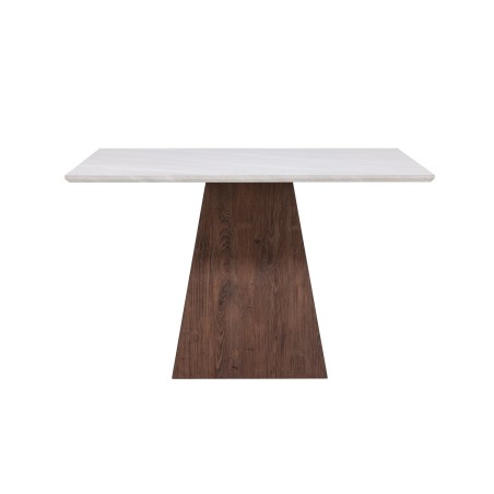 Cael Square Söögilaud 120x120x75 cm - MDF 3D Paber Mocca / Stonelook