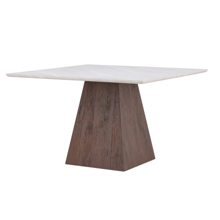 Cael Square Söögilaud 120x120x75 cm - MDF 3D Paber Mocca / Stonelook