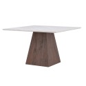 Cael Square Söögilaud 120x120x75 cm - MDF 3D Paber Mocca / Stonelook