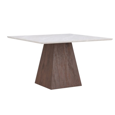 Cael Square Söögilaud 120x120x75 cm - MDF 3D Paber Mocca / Stonelook