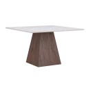 Cael Square Söögilaud 120x120x75 cm - MDF 3D Paber Mocca / Stonelook