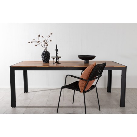 Söögilaud Bois 205*90cm - Black Legs / Acacia