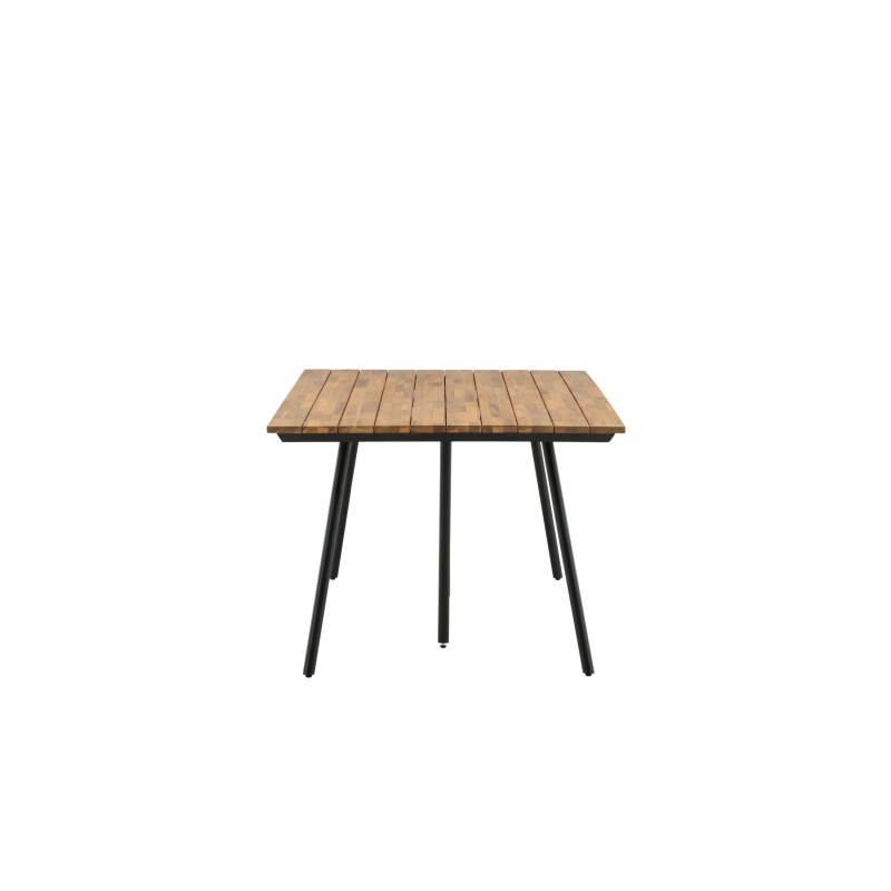Chan söögilaud - must teras / akaatsia (tiikpuu välimus) - 200 cm